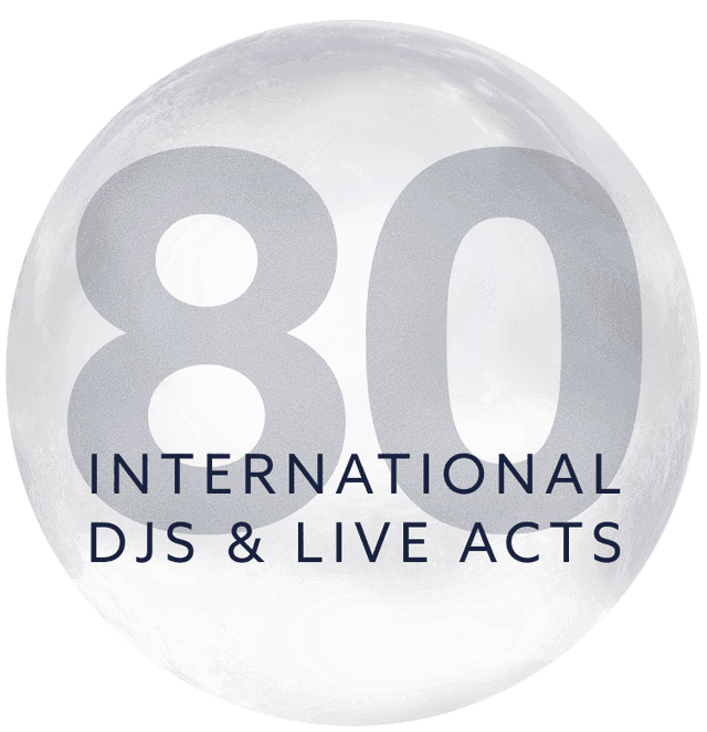 More than 80 international DJs & live acts