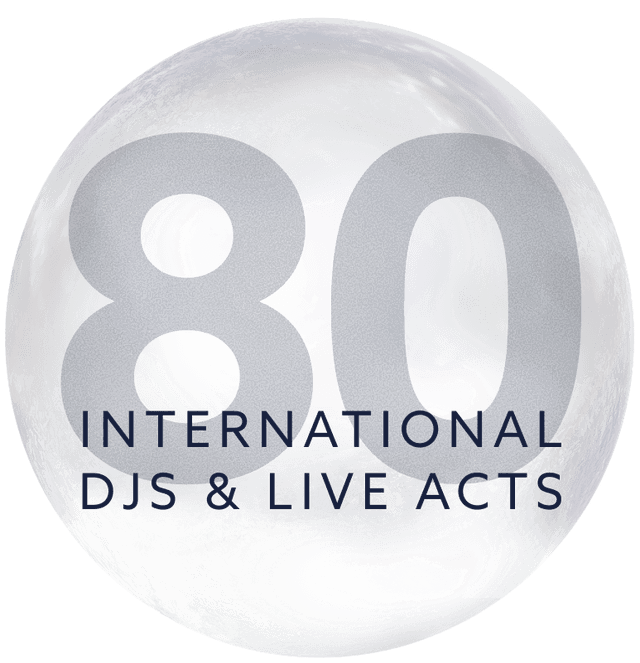 More than 80 international DJs & live acts