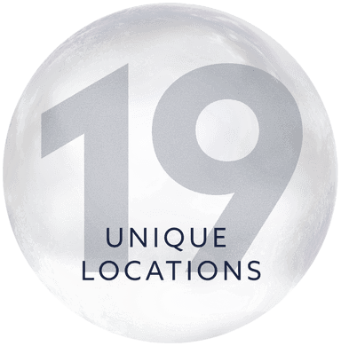 19 unique locations