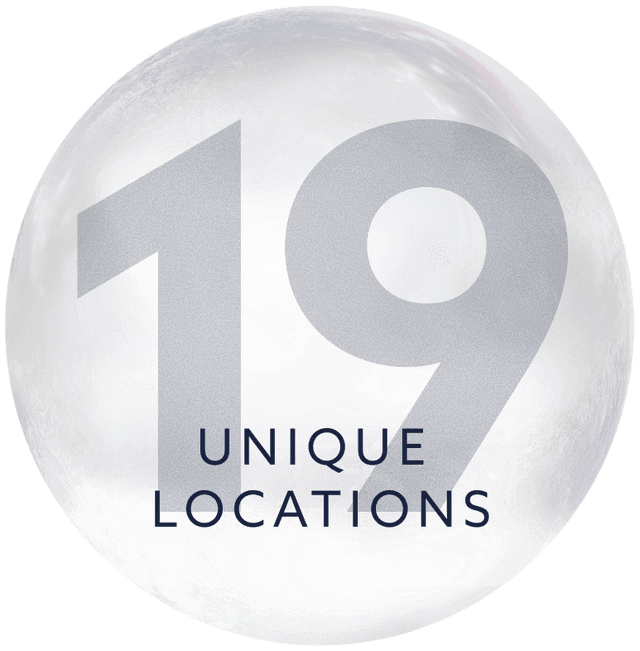 19 unique locations
