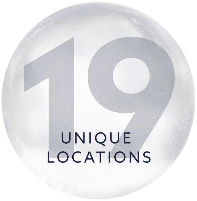 19 unique locations